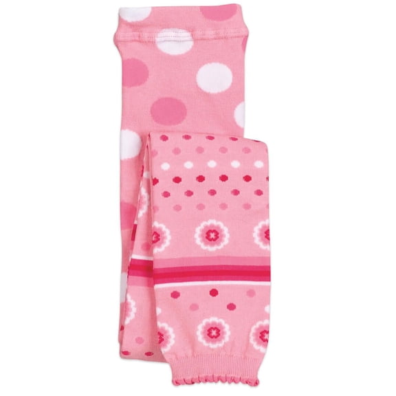 Jefferies Socks Girls Daisy Flower Polka Dot Cropped Legging Tights 1 Pack