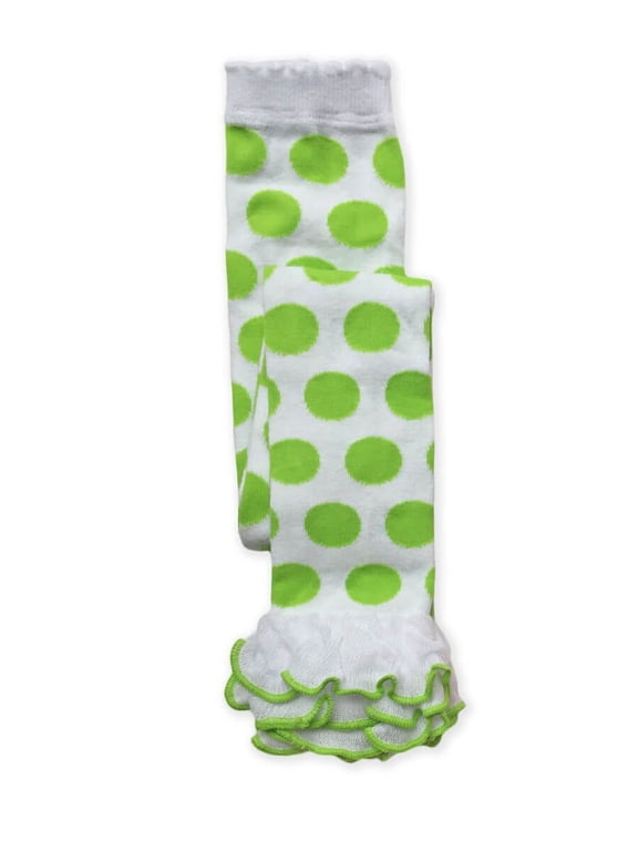 Girls Footless Dot & Stripe Ruffle Tights 1 Pair Pack