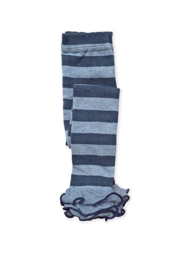 Girls Footless Dot & Stripe Ruffle Tights 1 Pair Pack