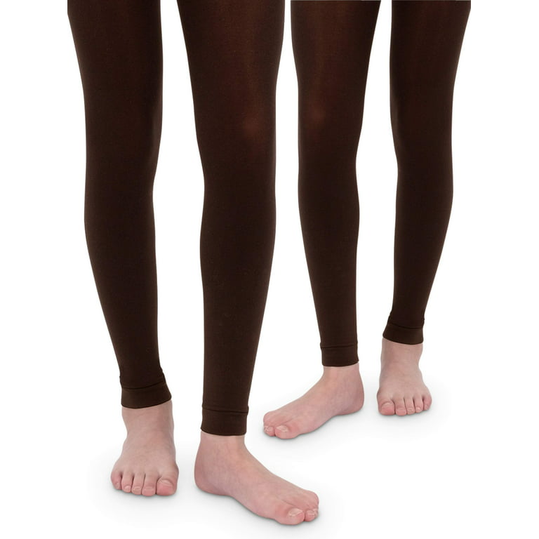 Jefferies Socks Girls Footless Tights 2-Pack, Sizes XS-L