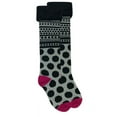 thumbnail image 1 of Jefferies Socks Girls Fuzzy Trim Cuff Polka Dot Stripe Holiday Knee High Socks 1 Pair Pack, 1 of 4