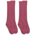 thumbnail image 1 of Jefferies Socks Girls Knee High Cable Knit Socks 2-Pack, Sizes XS-M, 1 of 4