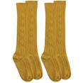 thumbnail image 1 of Jefferies Socks Girls Knee High Cable Knit Socks 2-Pack, Sizes XS-M, 1 of 6