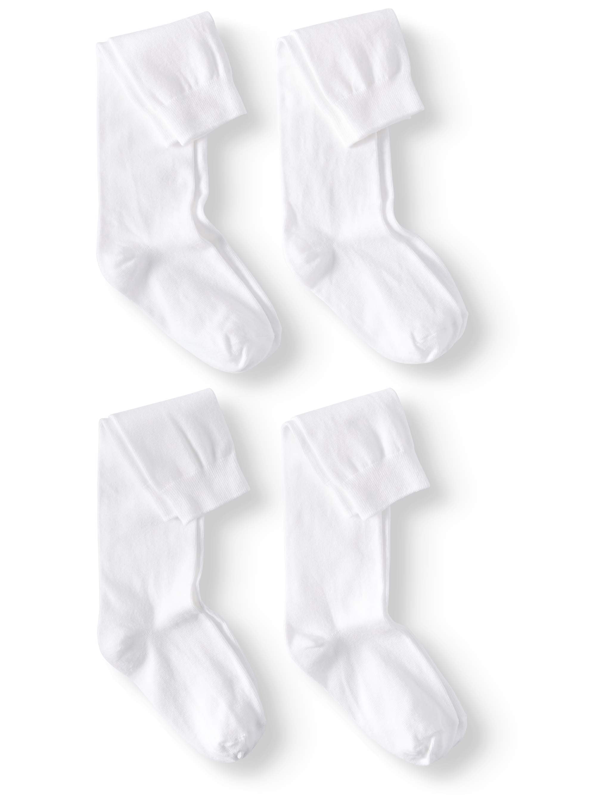 Girls Knee High School Uniform Socks 4-Pack, Sizes 4-14