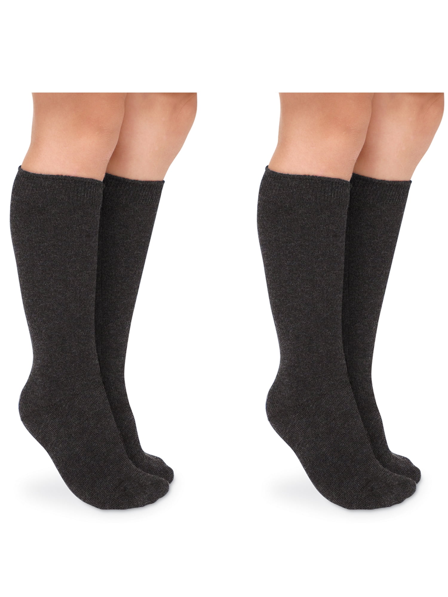 Jefferies Socks Girls Knee High Uniform Socks 2-Pack, Sizes XS-L