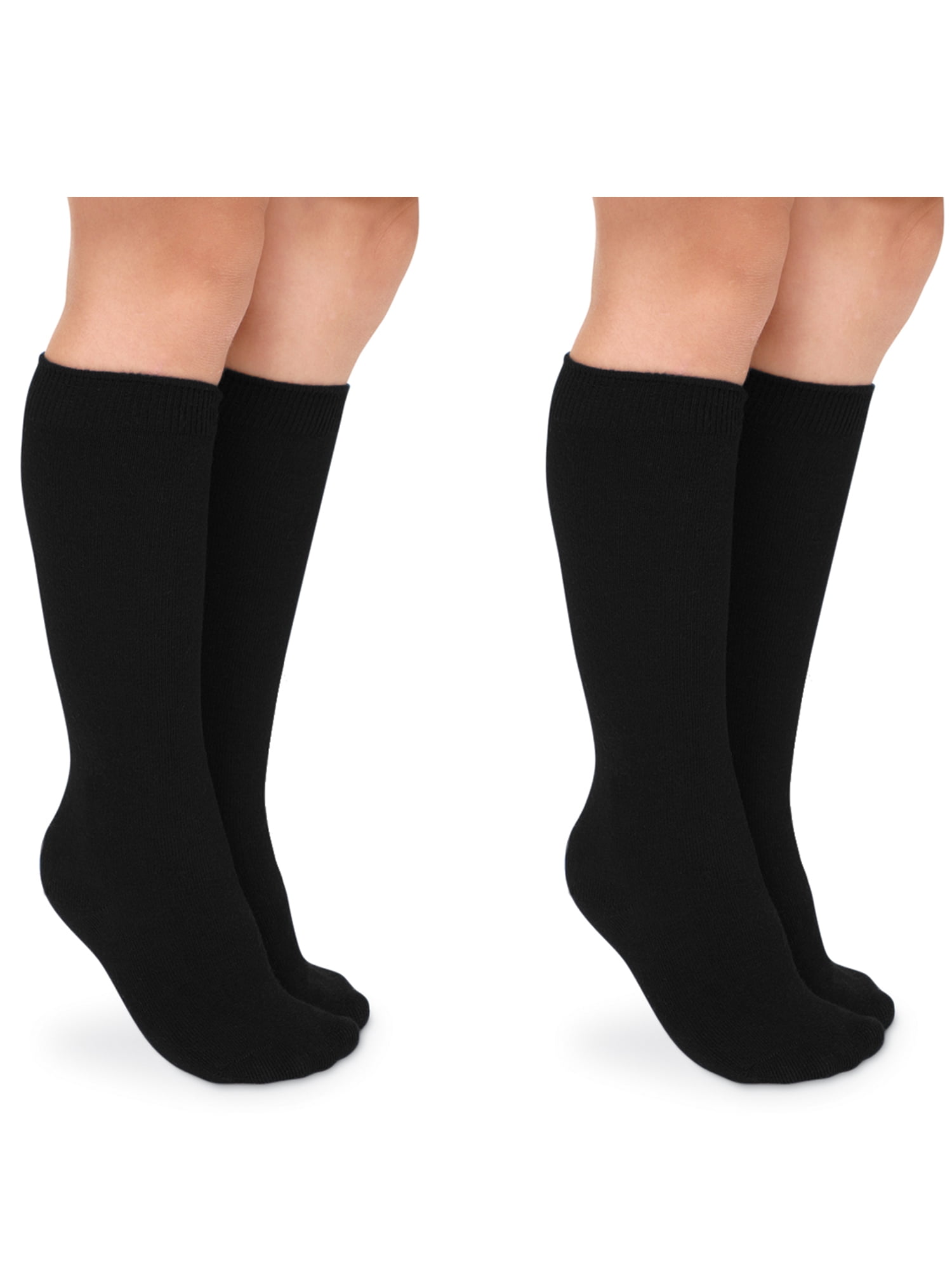 Jefferies Socks Girls Knee High Uniform Socks 2-Pack, Sizes XS-L