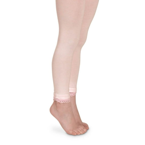 Jefferies Socks Girls Lace Trim Footless Legging Tights 1 Pack