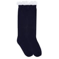 thumbnail image 1 of Jefferies Socks Girls Lace Trim Pointelle Crochet Knit Dress Knee High Socks 1 Pair Pack, 1 of 3