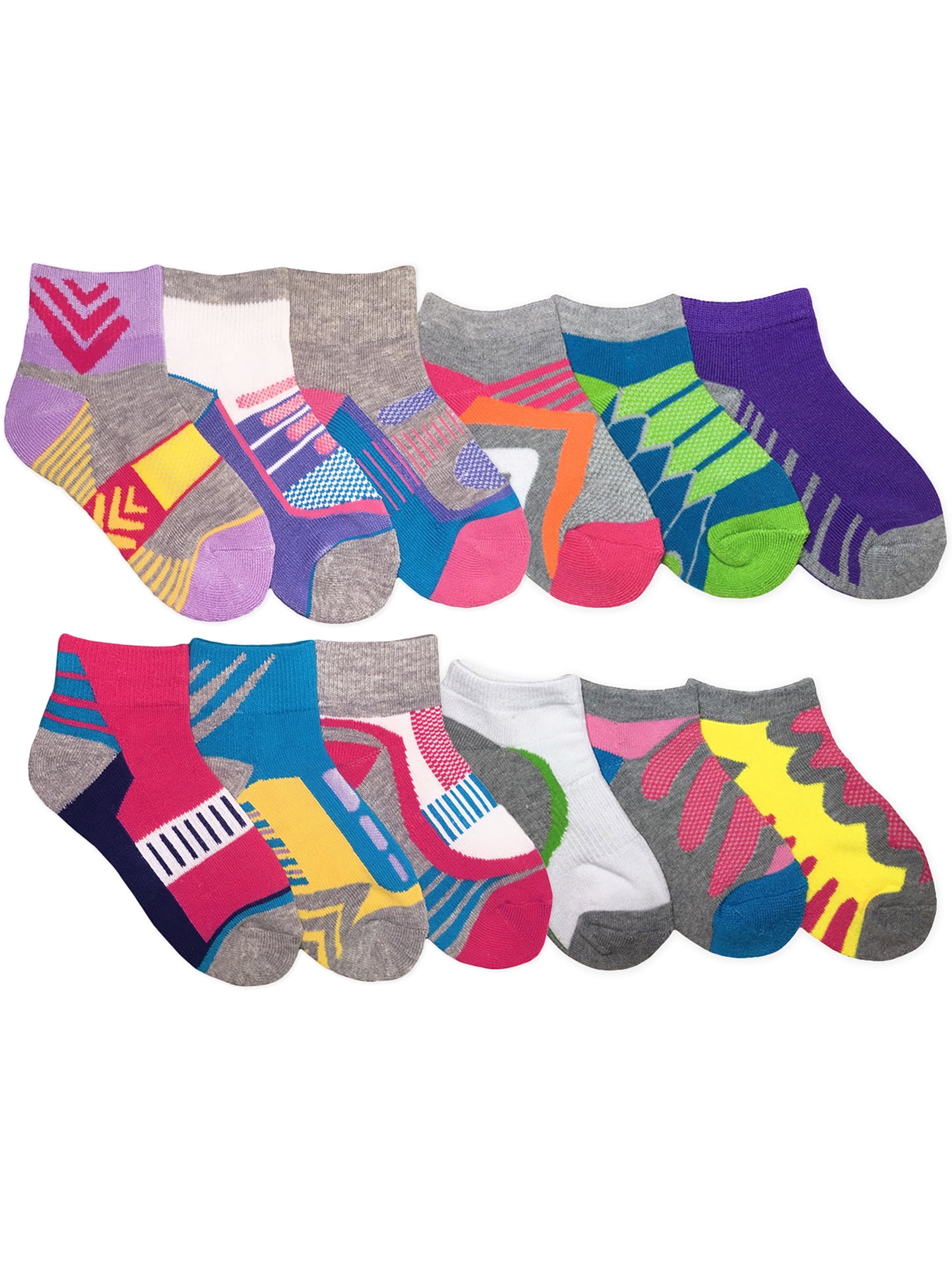 Jefferies Socks Girls Low Cut Socks 12-Pack, Sizes XS-L - Walmart.com