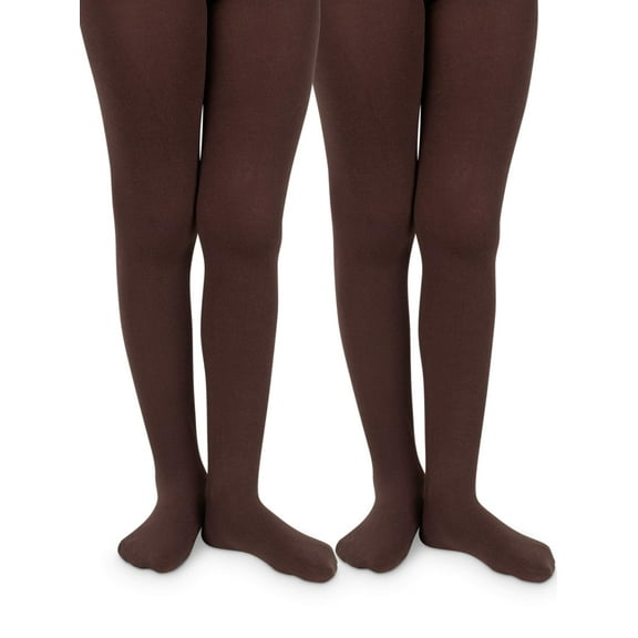 Jefferies Socks Girls Microfiber Nylon Tights 2-Pack, Sizes S-L