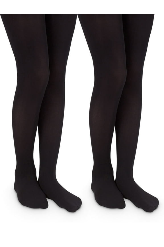 Girls Microfiber Nylon Tights 2-Pack, Sizes S-L