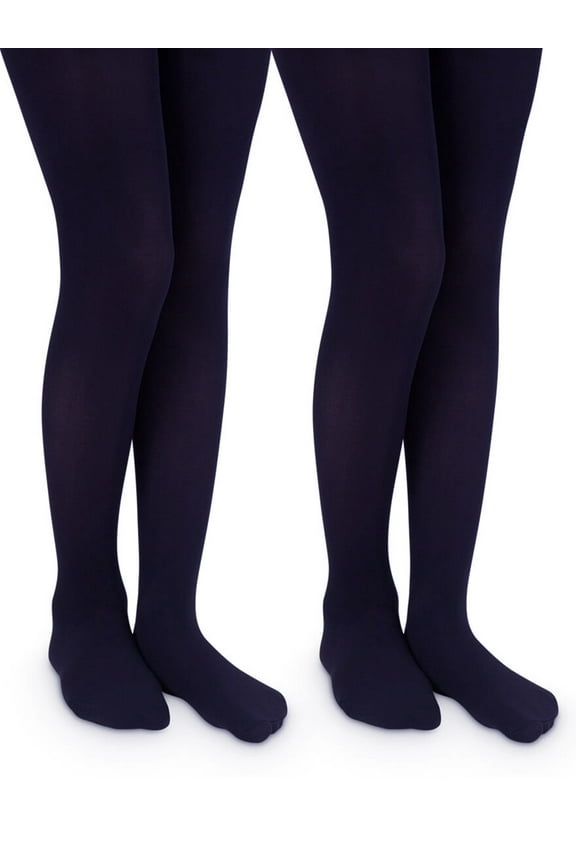 Girls Microfiber Tights 2-Pack, Sizes XS-L
