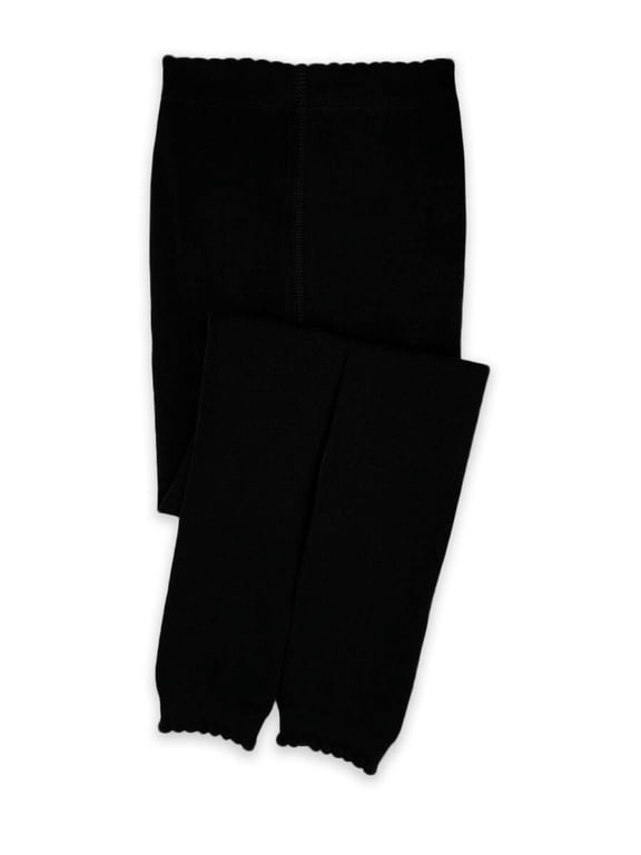 Girls Pima Cotton Classic Scalloped Footless Tights 1 Pair Pack