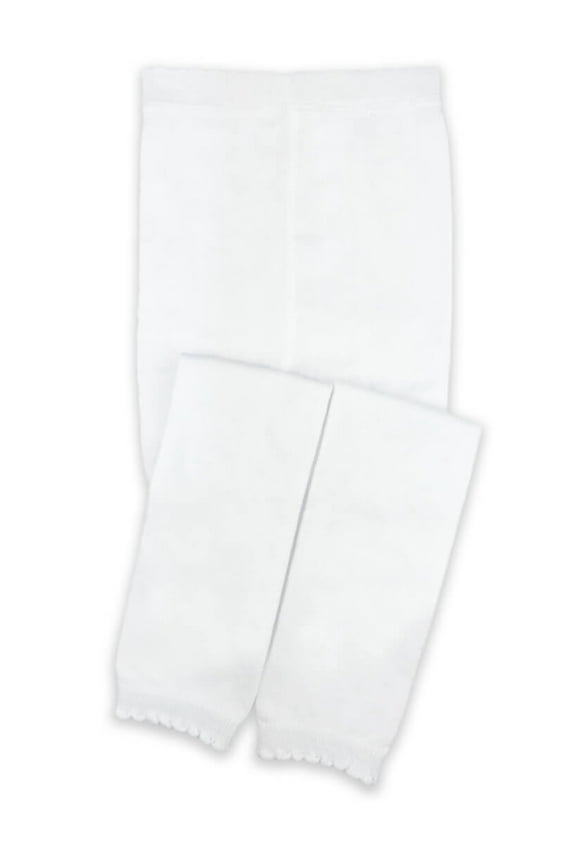 Girls Scallop Cotton Footless Tights 1-Pack, Sizes S-L