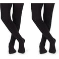 thumbnail image 1 of Jefferies Socks Girls School Uniform Dance Ultra Soft Microfiber Tights 2 Pair Pack, 1 of 4