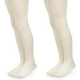 thumbnail image 1 of Jefferies Socks Girls School Uniform Dance Ultra Soft Microfiber Tights 2 Pair Pack, 1 of 4