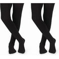thumbnail image 1 of Jefferies Socks Girls School Uniform Dance Ultra Soft Microfiber Tights 2 Pair Pack, 1 of 4