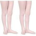 thumbnail image 1 of Jefferies Socks Girls School Uniform Dance Ultra Soft Microfiber Tights 2 Pair Pack, 1 of 4