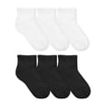 thumbnail image 1 of Jefferies Socks Girls Seamless Ruffle Cotton Sport Quarter Socks 6 Pack, 1 of 5