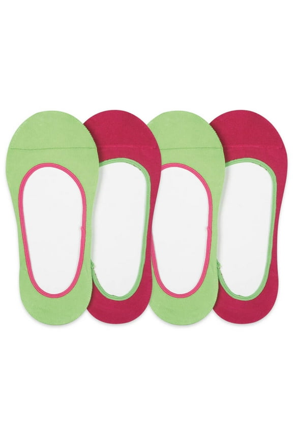 Girls Seamless Smooth Toe Cotton Footie Liner Socks 2 Pair Pack