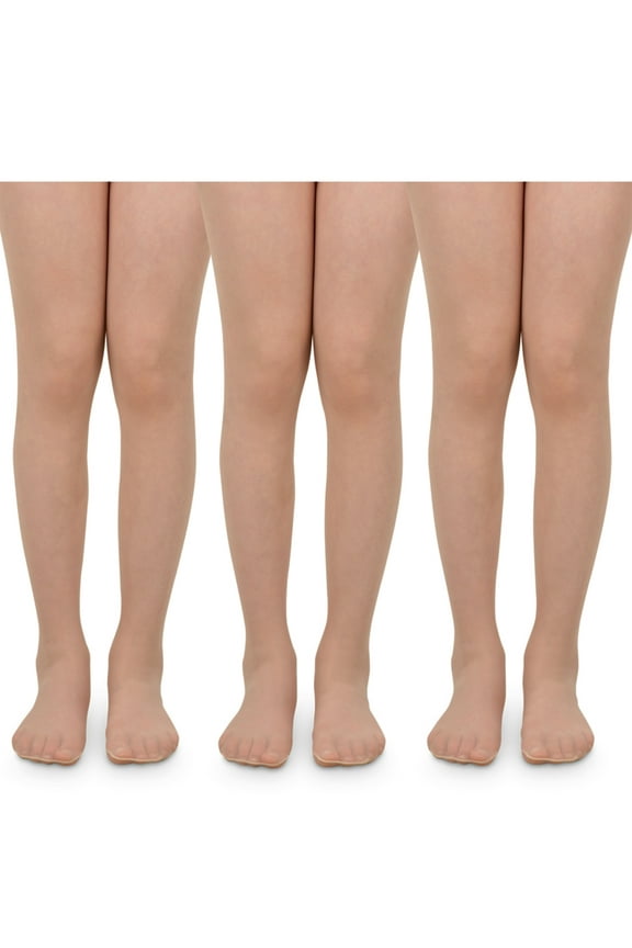 Girls Sheer Pantyhose 3-Pack, Sizes S-L