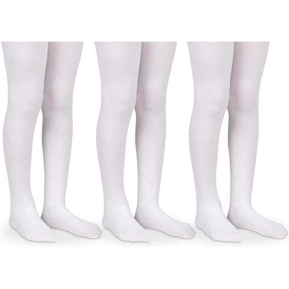 Jefferies Socks Girls Smooth Microfiber Nylon School Uniform Tights 3 Pair Pack