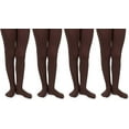 thumbnail image 1 of Jefferies Socks Girls Smooth Nylon Microfiber School Uniform Dress Tights 4 Pair Pack, 1 of 4