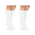 thumbnail image 1 of Jefferies Socks Girls Socks, 2 Pack School Uniform Smooth Toe Cotton Knee High Sizes Toddler and XS - L, 1 of 6