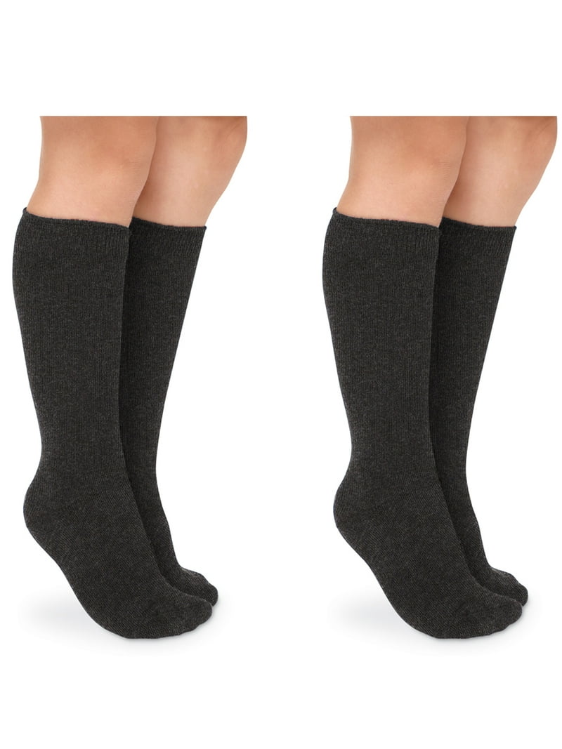 Jefferies Socks Girls Socks, 2 Pack School Uniform Smooth