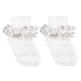 thumbnail image 1 of Jefferies Socks Girls Socks, 2 Pair Misty Ruffle Turn Cuff Cotton Socks (Little Girls & Big Girls), 1 of 5