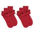 thumbnail image 1 of Jefferies Socks Girls Socks, 2 Pair Misty Ruffle Turn Cuff Cotton Socks (Little Girls & Big Girls), 1 of 5