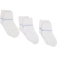thumbnail image 1 of Jefferies Socks Girls Socks, 3 Pack White Cotton Cute Novelty Trim Turn Cuff Fold Over Seamless Socks (Little Girls & Big Girls), 1 of 4