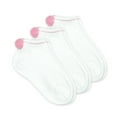 thumbnail image 1 of Jefferies Socks Girls Socks, 3 Pair Pom Pom Low Cut Ankle Smooth Toe Seam Cotton Socks (Little Girls & Big Girls), 1 of 4