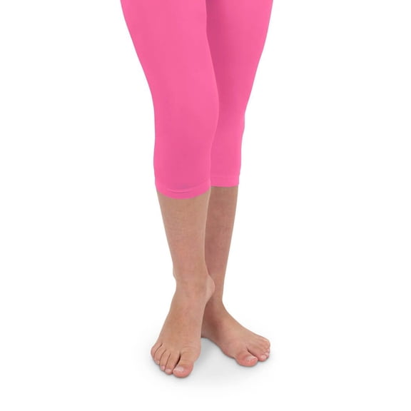 Jefferies Socks Girls Solid Pima Cotton Crop Capri Leggings 1 Pair Pack