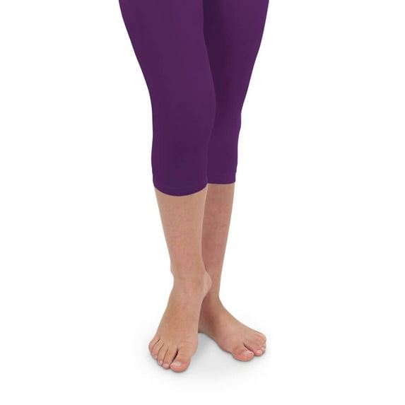 Jefferies Socks Girls Solid Pima Cotton Crop Capri Leggings 1 Pair Pack