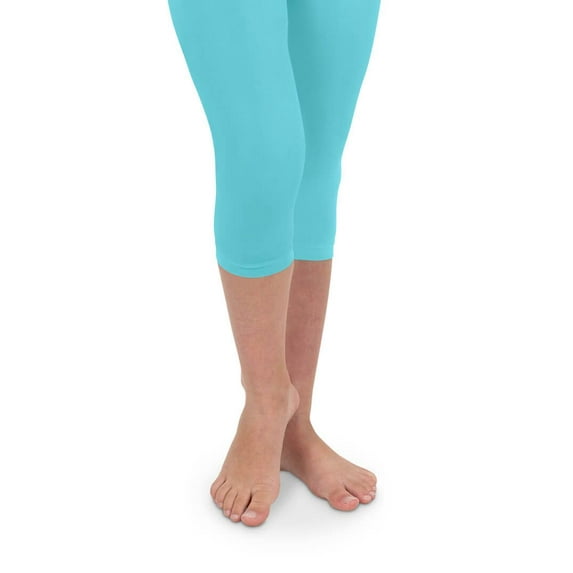 Jefferies Socks Girls Solid Pima Cotton Crop Capri Leggings 1 Pair Pack