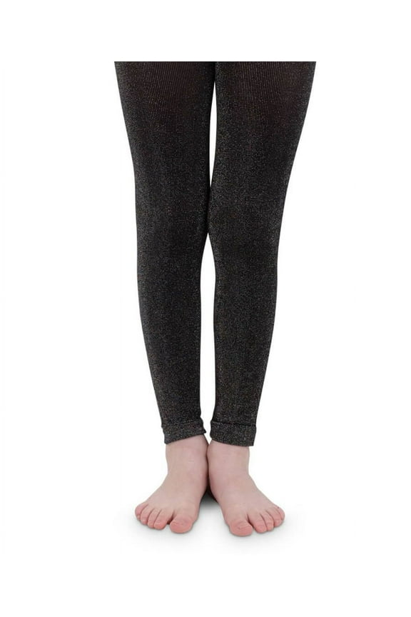 Girls Sparkle Diamond Bling Footless Legging Tights 1 Pack