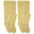 thumbnail image 1 of Jefferies Socks Girls Tights, 2 Pack Cable Knit Stockings, Sizes S-L, 1 of 4