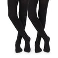 thumbnail image 1 of Jefferies Socks Girls Tights, 2 Pack Uniform Classic Stockings, Sizes S-L, 1 of 2