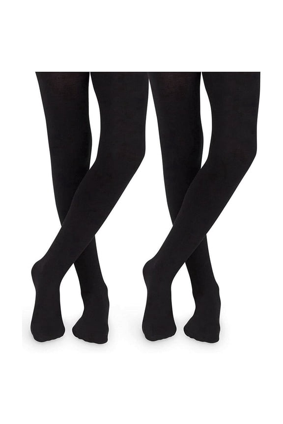 Girls Tights, 2 Pack Uniform Classic Stockings, Sizes S-L