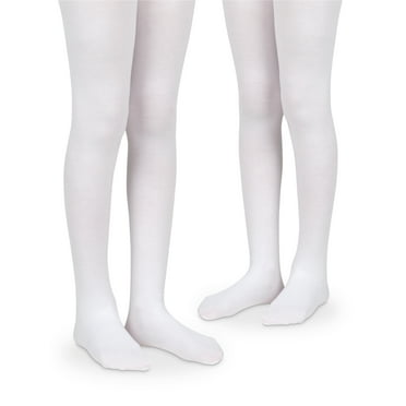 Jefferies Socks Girls Tights, 2 Pack Uniform Microfiber Nylon Stockings (Little Girls & Big Girls)