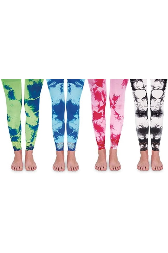 Girls Tights, 4 Pack Pattern Nylon Footless Bulk Variety Tights (Little Girls & Big Girls)