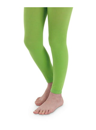 Neon Green Footless Tights 12 PACK WS8015D