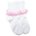 thumbnail image 1 of Jefferies Socks Girls Tutu Lace Ruffle Trim Turn Cuff Socks 1 Pair Pack, 1 of 4