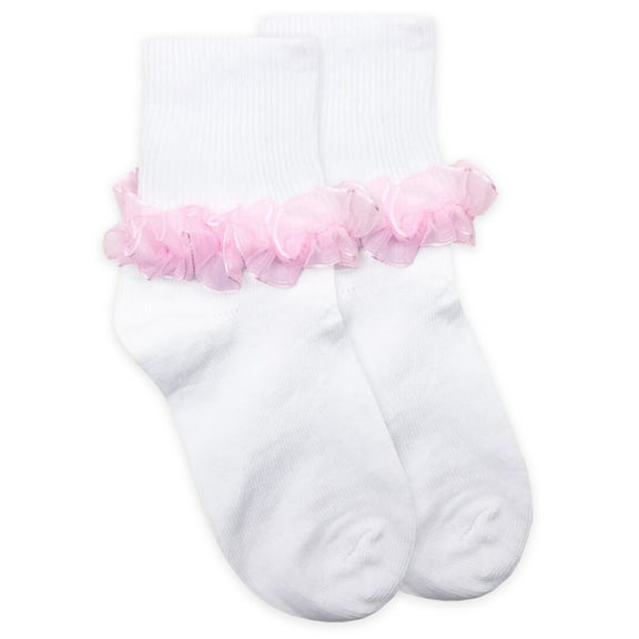 Jefferies Socks Girls Tutu Lace Ruffle Trim Turn Cuff Socks 1 Pair Pack
