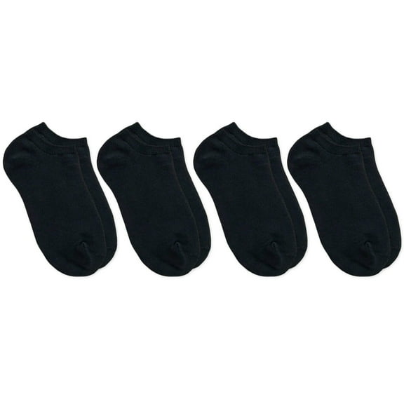 Jefferies Socks Kid's Boy's Girl's Bamboo School Uniform Sport Low Cut Liner Socks 4 Pair Pack