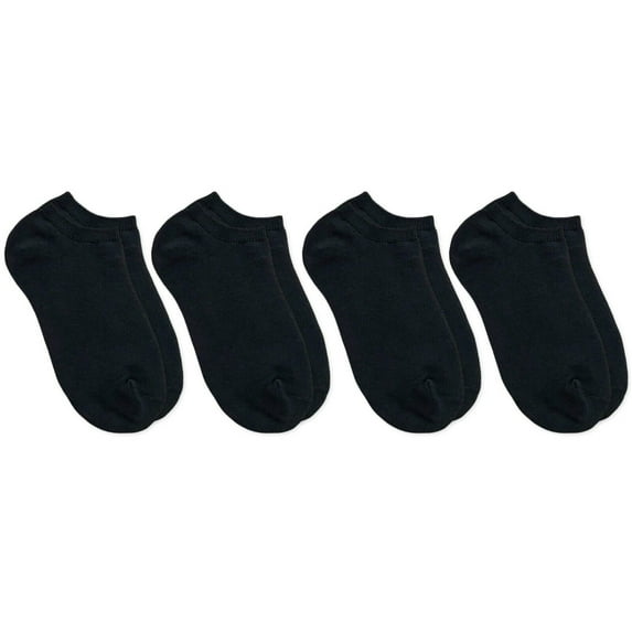 Jefferies Socks Kid's Boy's Girl's Bamboo School Uniform Sport Low Cut Liner Socks 4 Pair Pack