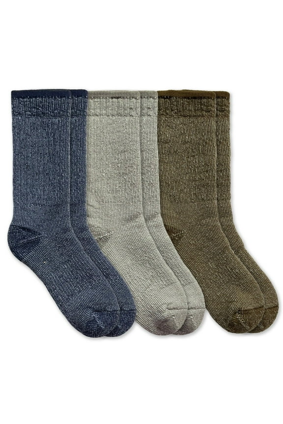 Kids Boys Girls 50% Merino Wool Cushion Outdoor Boot Socks 3 Pair Pack