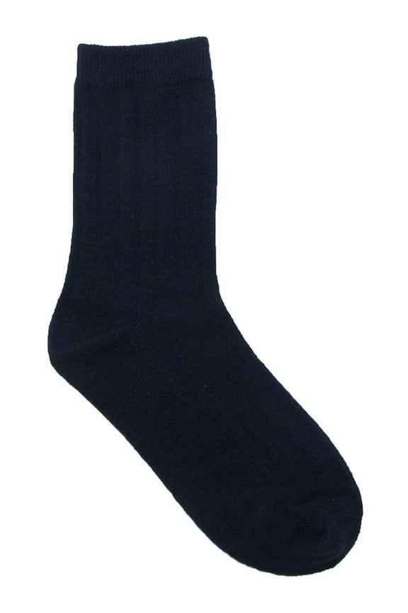Kids' Cotton Ribbed Uniform Crew Socks