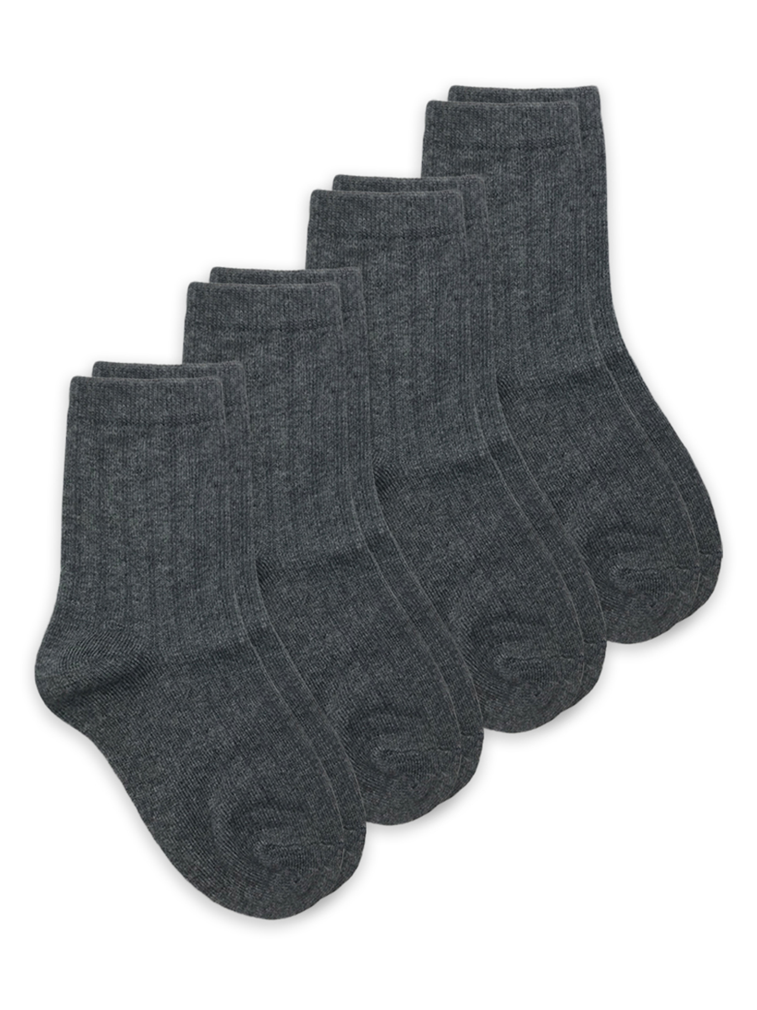 Jefferies Socks Kids Socks, 4 Pack School Uniform Rib Cotton Crew Socks (Little Kids & Big Kids) - image 1 of 2